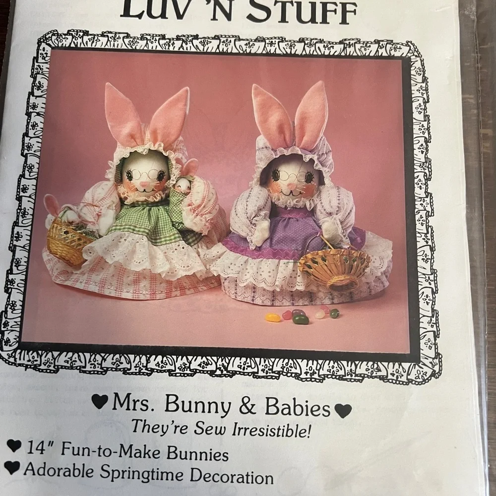 Vintage Bunny & Pig Sewing Patterns Lot – Luv ’n Stuff + Fabricraft (4 Unused)